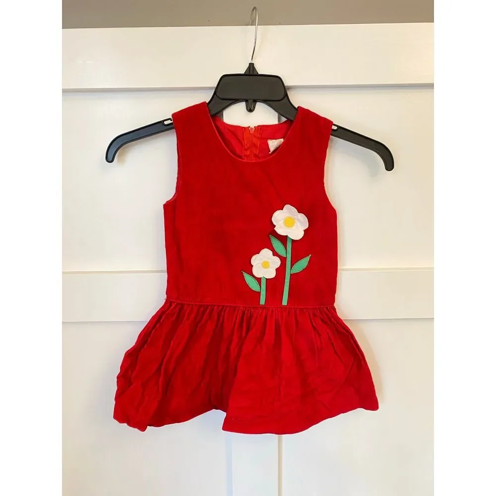 Vintage Red Floral Dress size 5